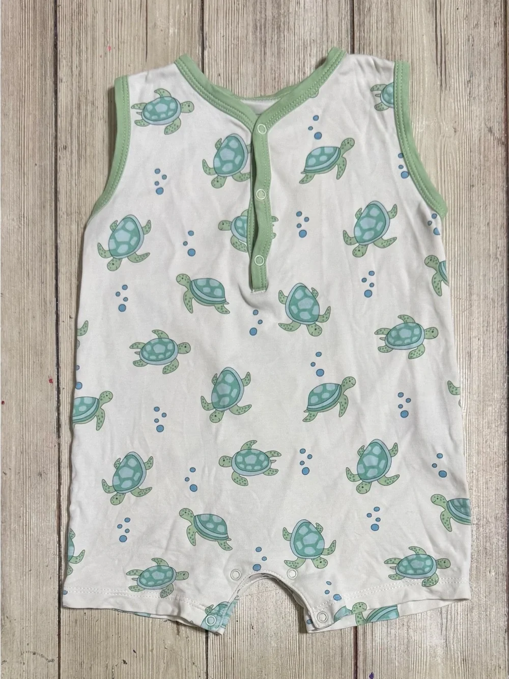 Kissy Kissy Playful Turtles Sleeveless playsuit romper 18m baby boys pima